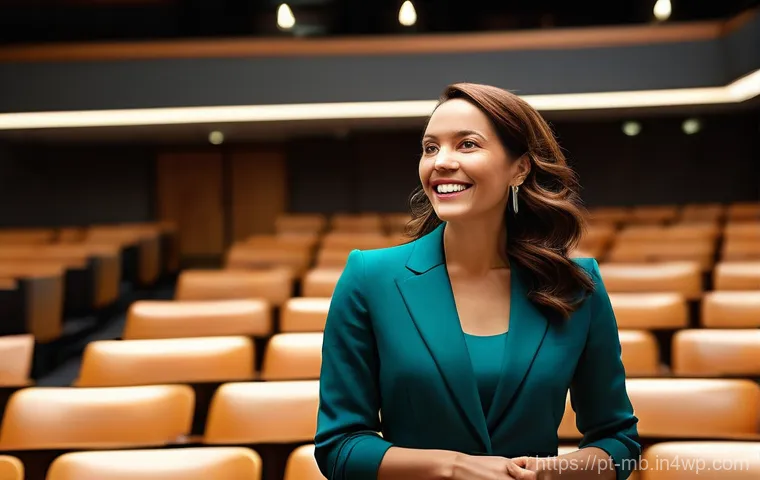 비즈니스 및 개인 평판 차별화 전략 - **Prompt:** A dynamic, high-angle, photorealistic portrait of a female entrepreneur, mid-30s, confid...